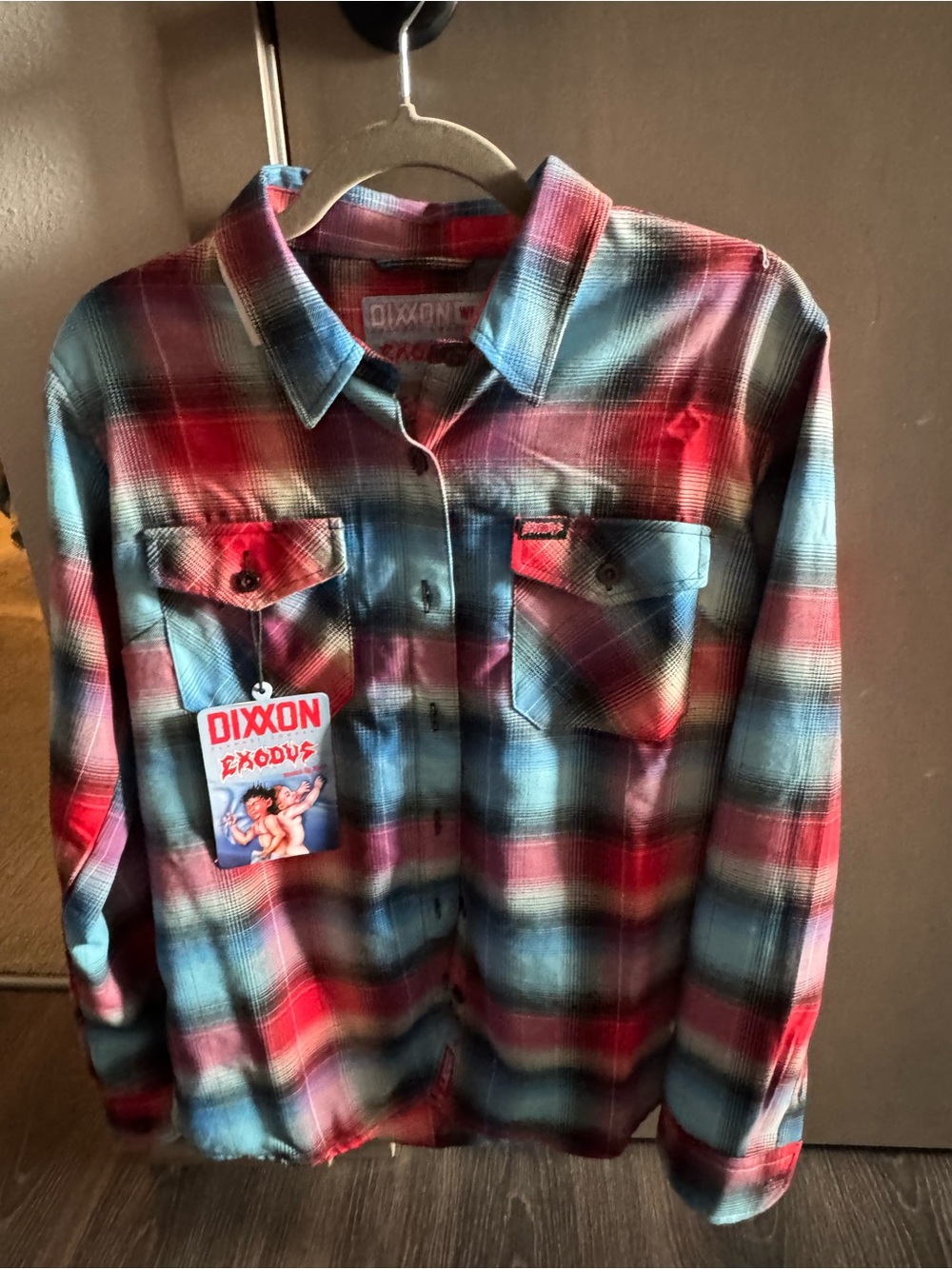 DIXXON Red & Blue Plaid Button-Down Shirt